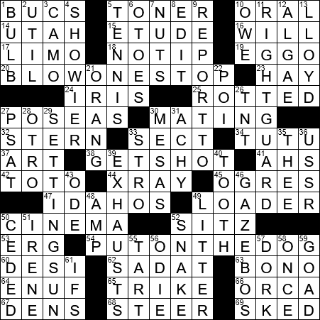 LA Times Crossword Answers Tuesday July 9th 2019