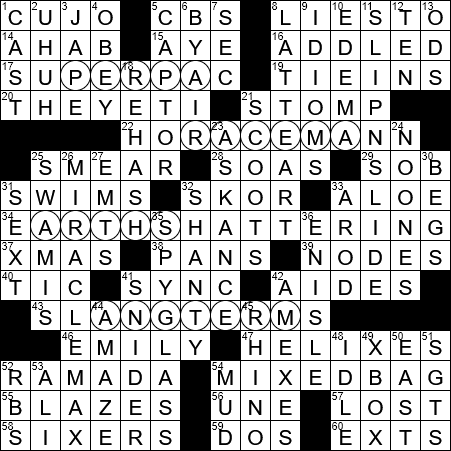 LA Times Crossword Answers Wednesday July 24th 2019