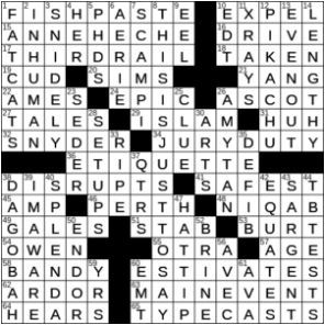 LA Times Crossword Answers Saturday May 9th 2020