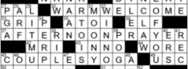 LA Times Crossword Answers Thursday May 21st 2020