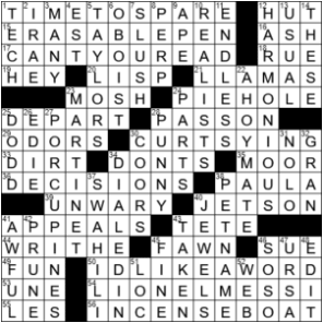 LA Times Crossword Answers Saturday July 18th 2020
