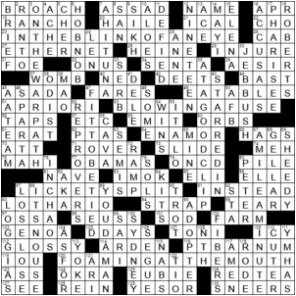LA Times Crossword Answers Sunday July 19th 2020