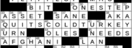 LA Times Crossword Answers Tuesday July 14th 2020