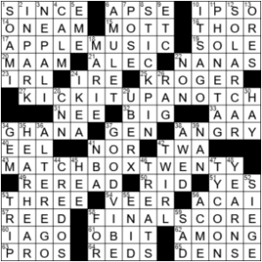 LA Times Crossword Answers Tuesday July 21st 2020