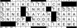 LA Times Crossword Answers Monday August 17th 2020