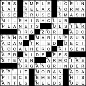 LA Times Crossword Answers Thursday August 27th 2020