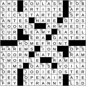 LA Times Crossword Answers Tuesday August 25th 2020