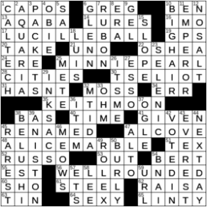 LA Times Crossword Answers Wednesday August 5th 2020