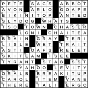 LA Times Crossword Answers Monday September 28th 2020