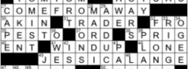LA Times Crossword Answers Saturday September 26th 2020