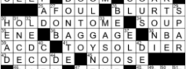 LA Times Crossword Answers Saturday September 5th 2020
