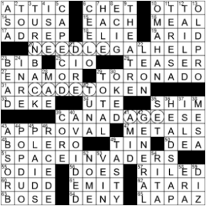LA Times Crossword Answers Tuesday September 22nd 2020