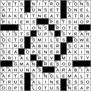 LA Times Crossword Answers Tuesday September 8th 2020