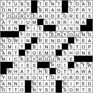 LA Times Crossword Answers Wednesday September 23rd 2020