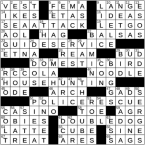 LA Times Crossword Answers Wednesday September 2nd 2020