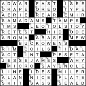 LA Times Crossword Answers Wednesday September 30th 2020