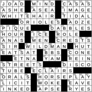 LA Times Crossword Answers Wednesday September 9th 2020