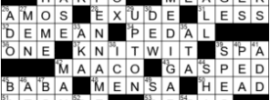 LA Times Crossword Answers Friday October 2nd 2020