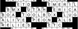 LA Times Crossword Answers Monday October 12th 2020