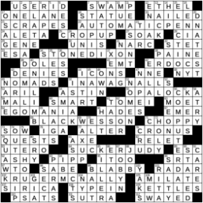 LA Times Crossword Answers Monday October 5th 2020