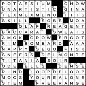 LA Times Crossword Answers Saturday October 31st 2020