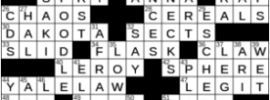 LA Times Crossword Answers Saturday October 3rd 2020