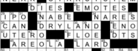 LA Times Crossword Answers Thursday October 8th 2020
