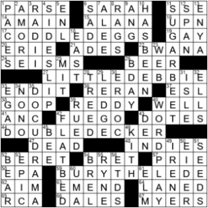 LA Times Crossword Answers Tuesday October 27th 2020