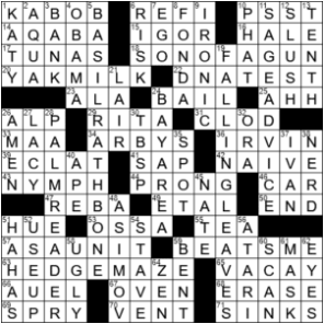 LA Times Crossword Answers Tuesday October 6th 2020