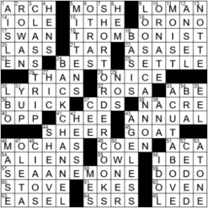 LA Times Crossword Answers Wednesday October 28th 2020