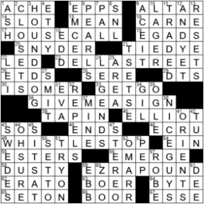 LA Times Crossword Answers Monday November 9th 2020