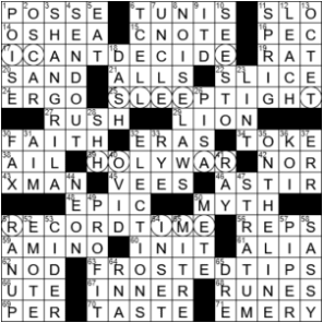 LA Times Crossword Answers Tuesday November 17th 2020