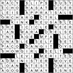 LA Times Crossword Answers Tuesday November 24th 2020