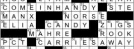 LA Times Crossword Answers Wednesday November 11th 2020