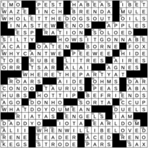 LA Times Crossword Answers Sunday December 20th 2020