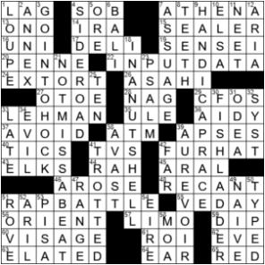 LA Times Crossword Answers Thursday December 24th 2020th