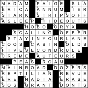 LA Times Crossword Answers Saturday January 16th 2021