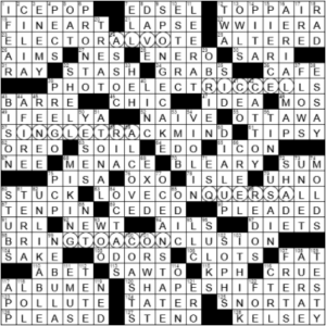 LA Times Crossword Answers Sunday January 24th 2021