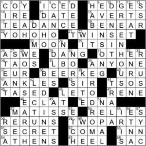 LA Times Crossword Answers Tuesday January 12th 2021