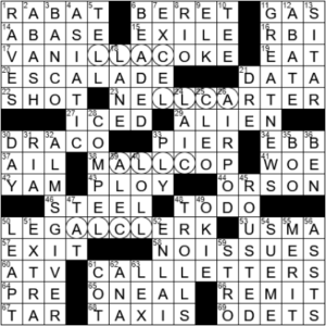 LA Times Crossword Answers Wednesday January 6th 2021