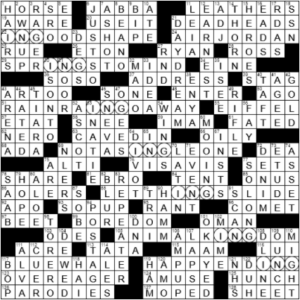 LA Times Crossword Answers Sunday February 21st 2021