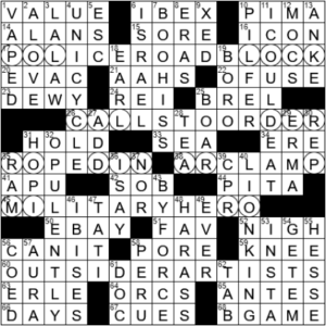 LA Times Crossword Answers Thursday February 11th 2021