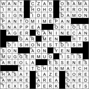 LA Times Crossword Answers Thursday February 18th 2021