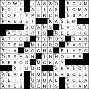 LA Times Crossword Answers Thursday February 25th 2021