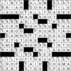 LA Times Crossword Answers Tuesday February 16th 2021