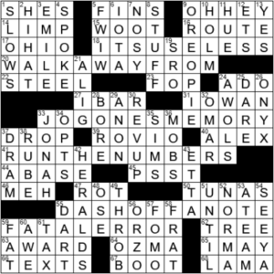 LA Times Crossword Answers Wednesday February 17th 2021