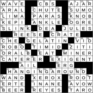 LA Times Crossword Answers Wednesday February 24th 2021