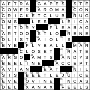 LA Times Crossword Answers Friday March 26th 2021
