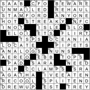 LA Times Crossword Answers Friday March 5th 2021