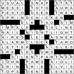 LA Times Crossword Answers Monday March 15th 2021